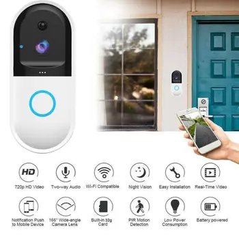 2020 Naujas Smart Mobilusis Telefonas Durų Bell Kamera, WiFi Smart Video Domofonas Žiedas Doorbell/Pager