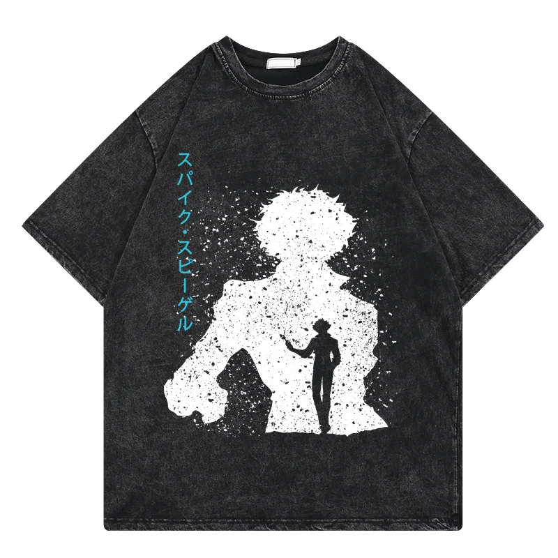 Japonų Anime Kaubojus bebop Marškinėliai Vyrams Mados Vintage Plauti Grafinis Tees Unisex Viršūnes Atsitiktinis Vasaros Marškinėlius Vyras