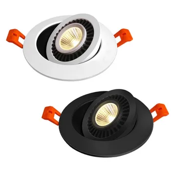 LED apskrito 360 ° reguliuojamas vietoje šviesos COB vietoje šviesos 7W12W lubų šviesos COB lubų nuotraukos fone lemputės AC85-265V