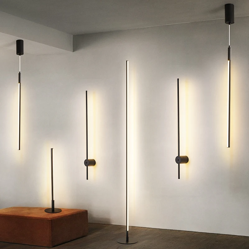 Nordic dizainas sienos lempos Vonios kambarys Aukso/Juoda Foną, Sofos ilgio sienos lempa, patalpų apšvietimas sienos lempos led juostelės linijinis šviesos