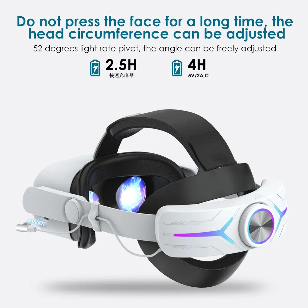 Už Oculus quest2 VR Virtualios Realybės 3D Akiniai Lauke Stereo Gaming Su Linksmais Šviesos Juostų laisvų Rankų įranga 3D Šalmas VR Priedai